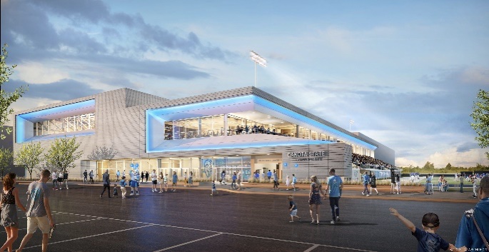 Artist rendering of a new building for the Dakota State University campus
